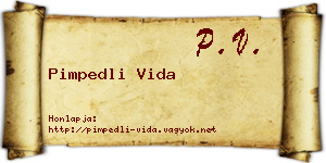 Pimpedli Vida névjegykártya